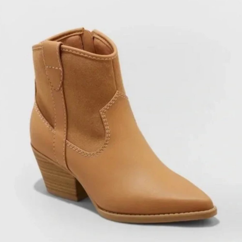 Women's Kay Western Boots Tan Brown -‎ Universal Thread™ 6.5